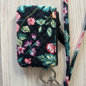 Vera Bradley card holder with lanyard
